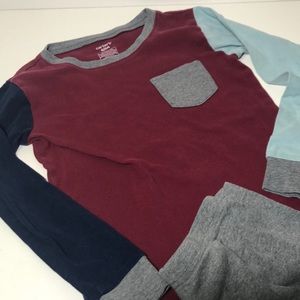 Carter’s Color Blocked LS w/pant Pajama Set